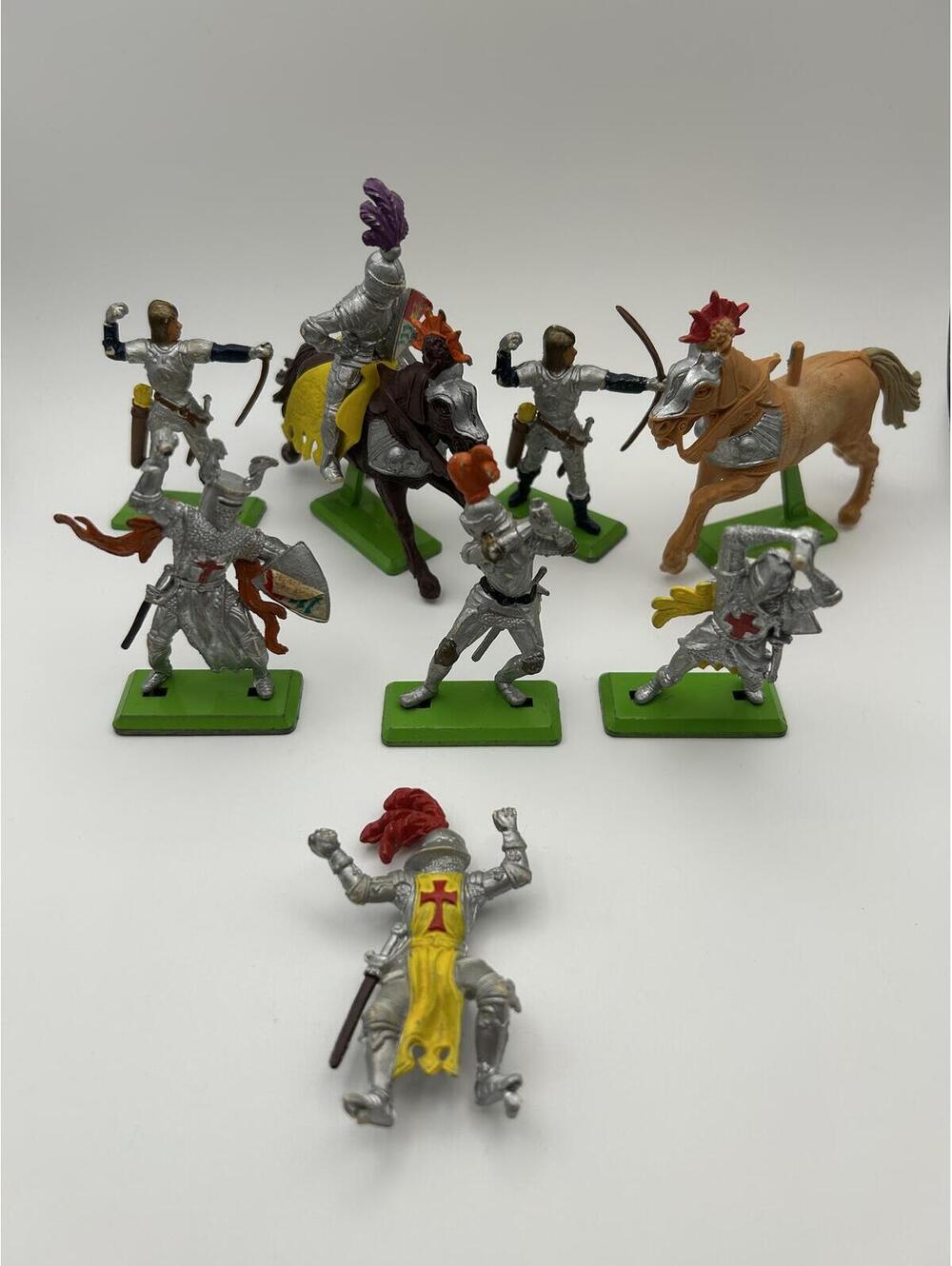 Vintage 1971 Britains LTD Deetail Silver Knights Incomplete Figure Lot England